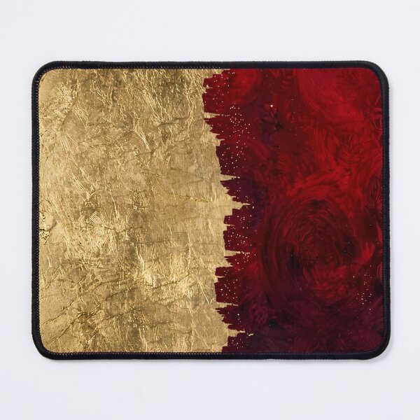 Item preview, Crimson Elegance: Golden Floral Fusion designed and sold by Remix Vision.