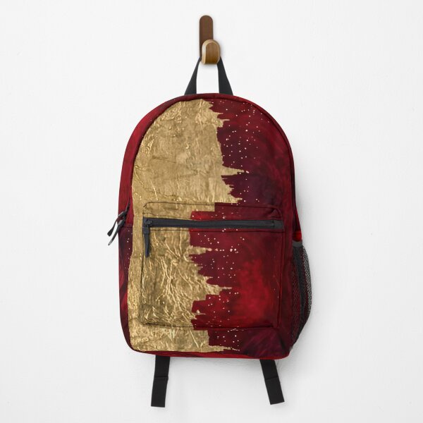 Item preview, Crimson Elegance: Golden Floral Fusion designed and sold by Remix Vision.
