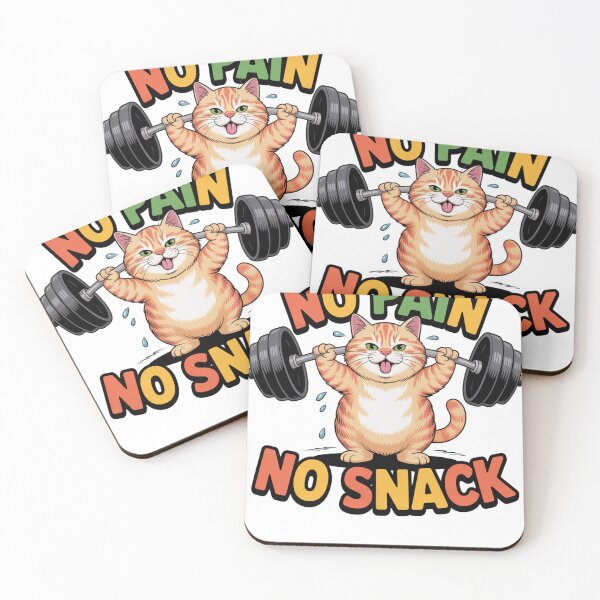 Item preview, Funny Gym Cat No Pain No Snack Shirt Cute Workout Cat Lover Fitness Humor Design designed and sold by Artistry Tee Co.