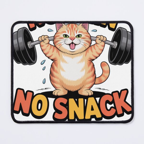 Item preview, Funny Gym Cat No Pain No Snack Shirt Cute Workout Cat Lover Fitness Humor Design designed and sold by Artistry Tee Co.