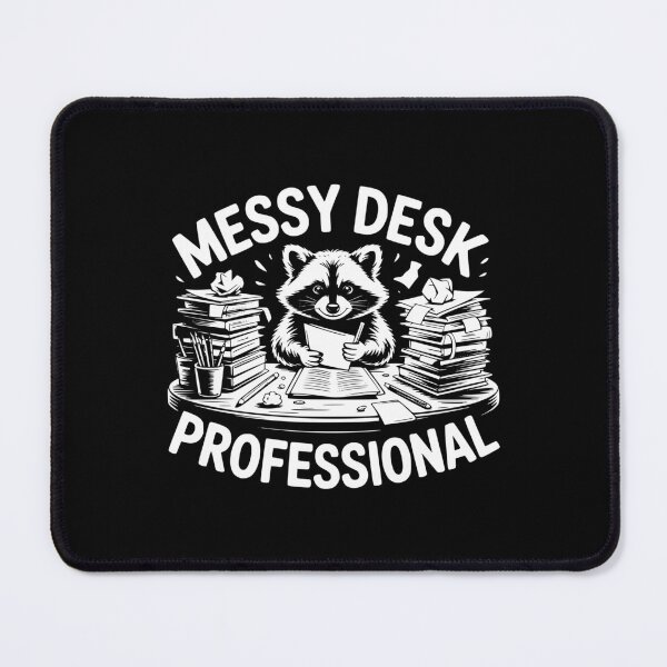 Item preview, Messy Desk Professional Raccoon Back To School designed and sold by theartfulaspie.