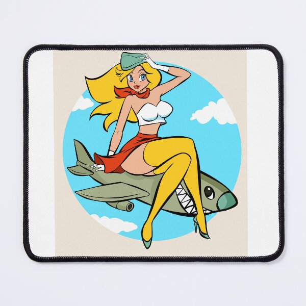 Item preview, Vintage Retro Bomber Girl Pin-up designed and sold by heeydraws.