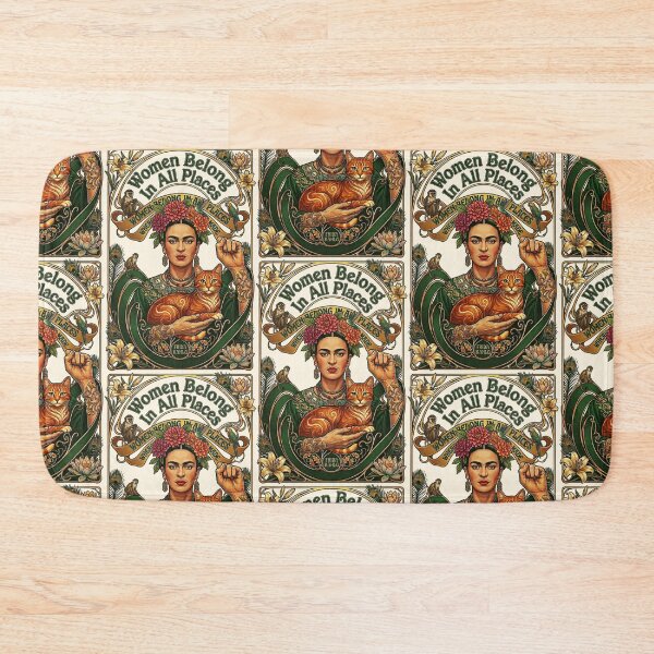Item preview, Women Belong In All Places Frida Kahlo  cat designed and sold by TeeARTHY.