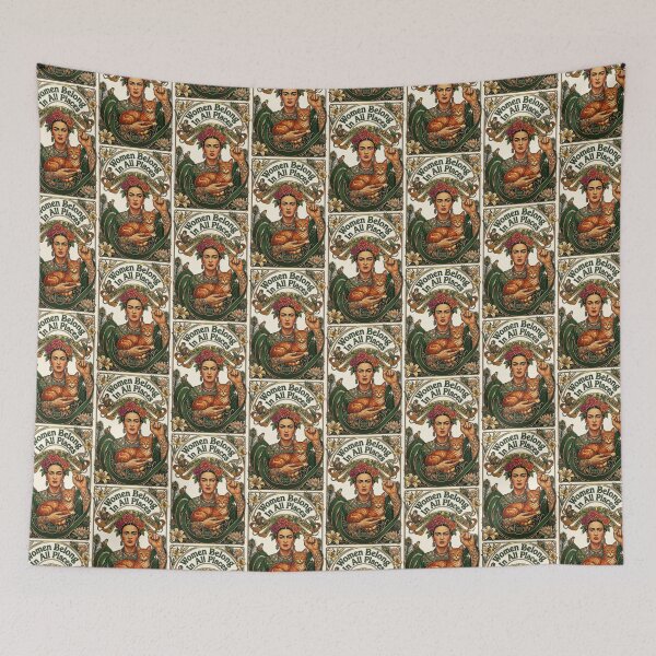 Item preview, Women Belong In All Places Frida Kahlo  cat designed and sold by TeeARTHY.