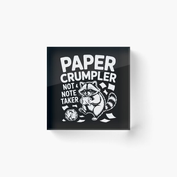 Item preview, Paper Crumpler Not Note Taker Raccoon Back To School designed and sold by theartfulaspie.