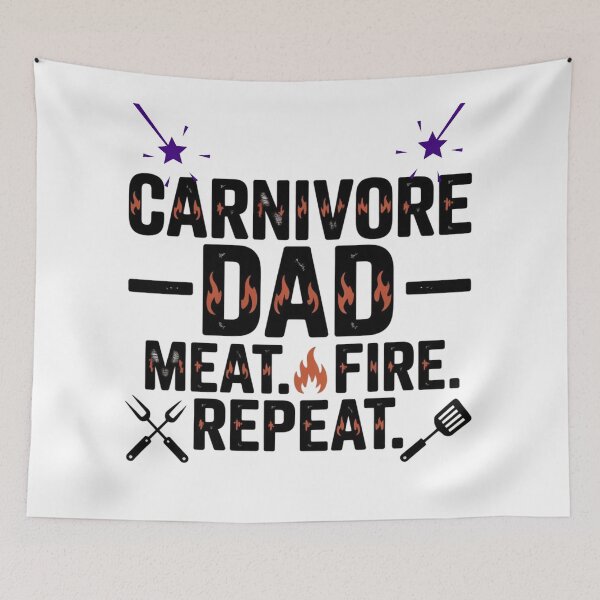 Item preview, Carnivore Dad – Meat. Fire. Repeat designed and sold by MystiMagica.
