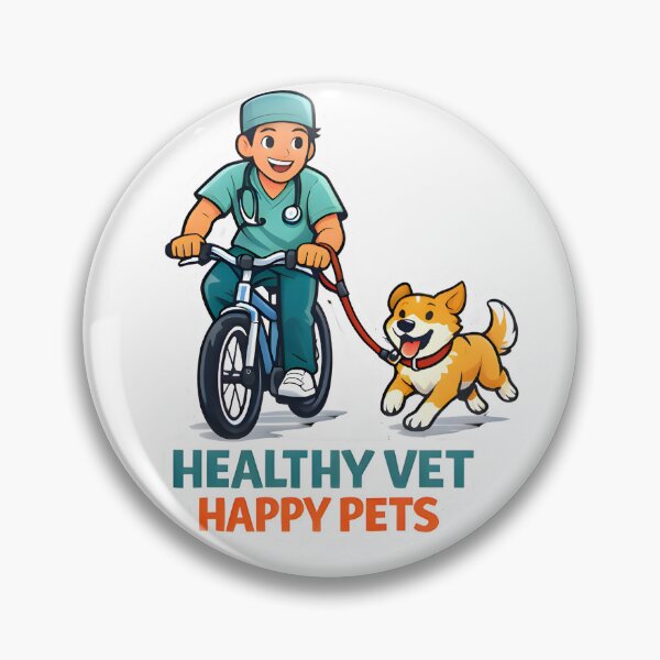 Item preview, Healthy Vet Happy Pets Cycling Shirt | Veterinary Fitness Lifestyle Dog Cycling Design designed and sold by Bettybee00.