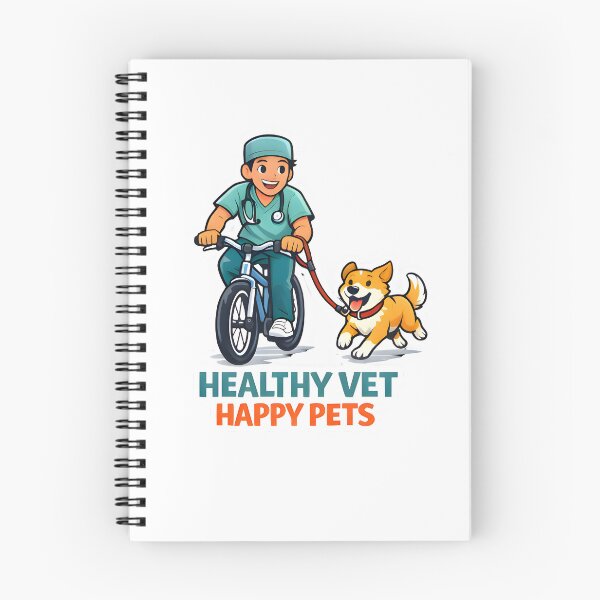 Item preview, Healthy Vet Happy Pets Cycling Shirt | Veterinary Fitness Lifestyle Dog Cycling Design designed and sold by Bettybee00.