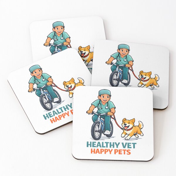 Item preview, Healthy Vet Happy Pets Cycling Shirt | Veterinary Fitness Lifestyle Dog Cycling Design designed and sold by Bettybee00.