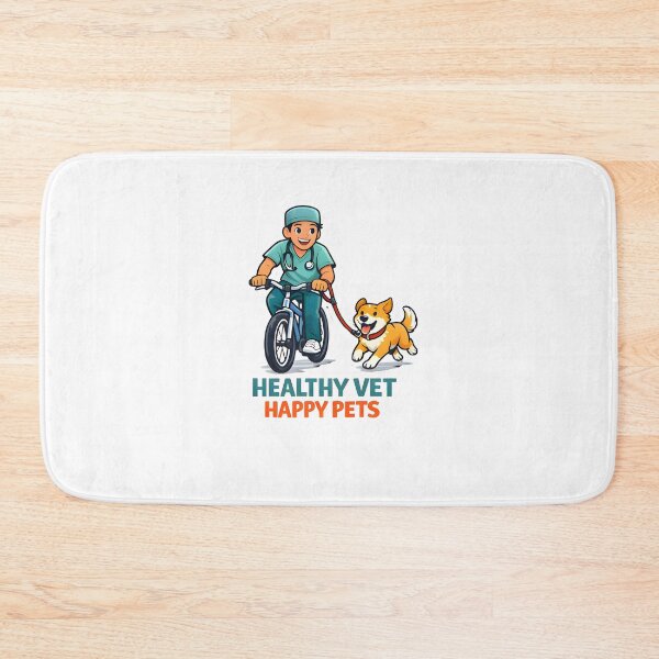 Item preview, Healthy Vet Happy Pets Cycling Shirt | Veterinary Fitness Lifestyle Dog Cycling Design designed and sold by Bettybee00.