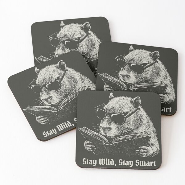 Item preview, Capybara Reading Book Cool Dark Vintage Style designed and sold by JessArty ⭐⭐⭐⭐⭐.