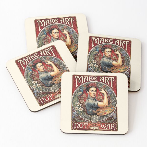 Item preview, Make Art Not War Frida Painter designed and sold by TeeARTHY.
