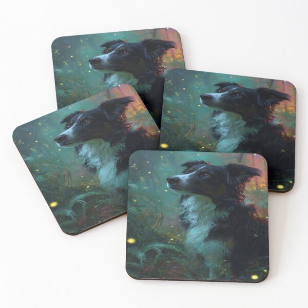 Item preview, Enchanted Forest Dog Firefly Butterfly Art designed and sold by NicolasGlowArt.
