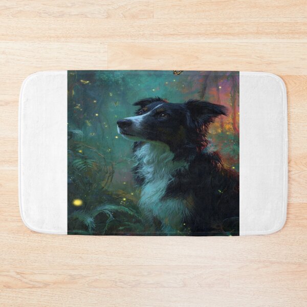 Item preview, Enchanted Forest Dog Firefly Butterfly Art designed and sold by NicolasGlowArt.