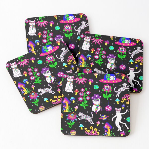 Item preview, outer space disco cat alien ufo leopard surreal designed and sold by Gossip Rag.