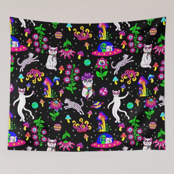 Item preview, outer space disco cat alien ufo leopard surreal designed and sold by Gossip Rag.