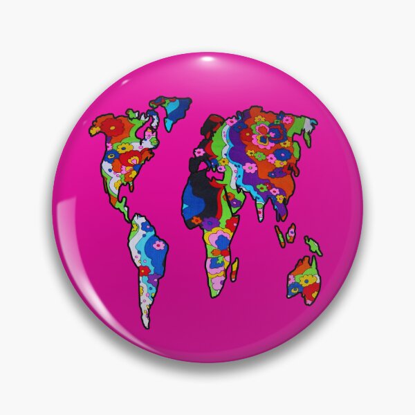 Item preview,  Retro Floral World Map designed and sold by artbyomega.
