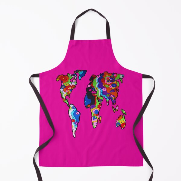 Item preview, Retro Floral World Map designed and sold by artbyomega.