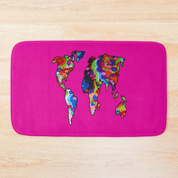 Item preview,  Retro Floral World Map designed and sold by artbyomega.