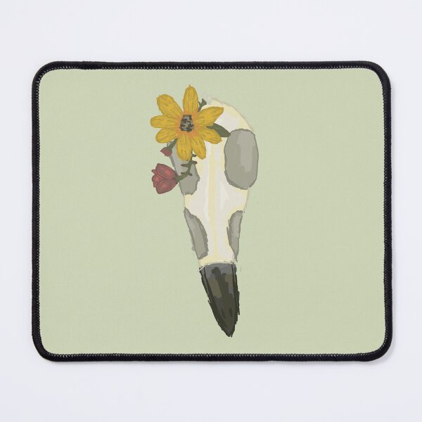 Item preview, Aesthetics: crow skull with flowers designed and sold by NoisySparroww.
