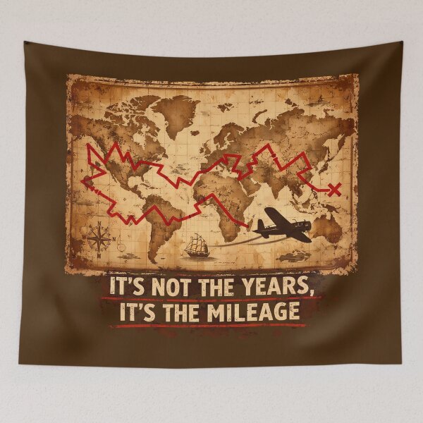 Item preview, The Mileage Red Line Cartography designed and sold by agearb.