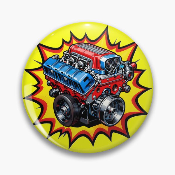 Item preview, Retro Comic Style V8 Muscle Car Engine Art designed and sold by rgagliardi2017.