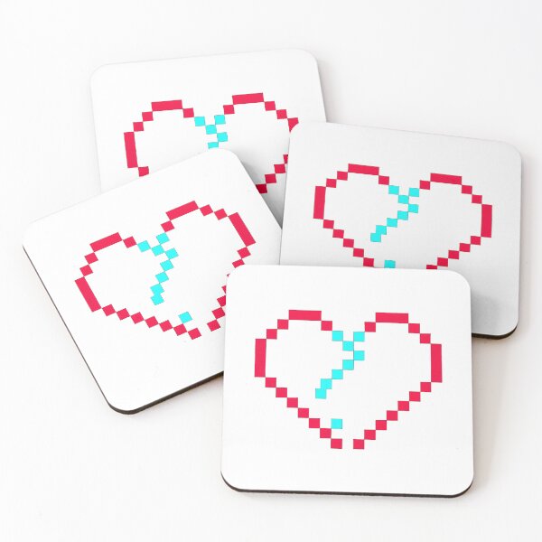 Item preview, Broken pixel heart on black background designed and sold by ChernivtsiSkoda.