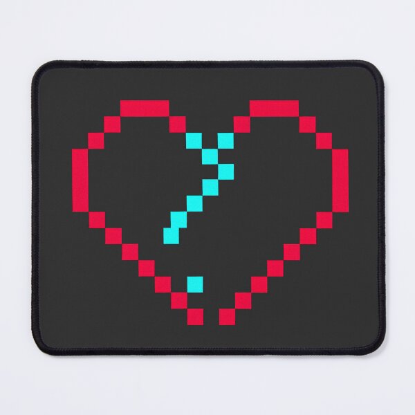 Item preview, Broken pixel heart on black background designed and sold by ChernivtsiSkoda.