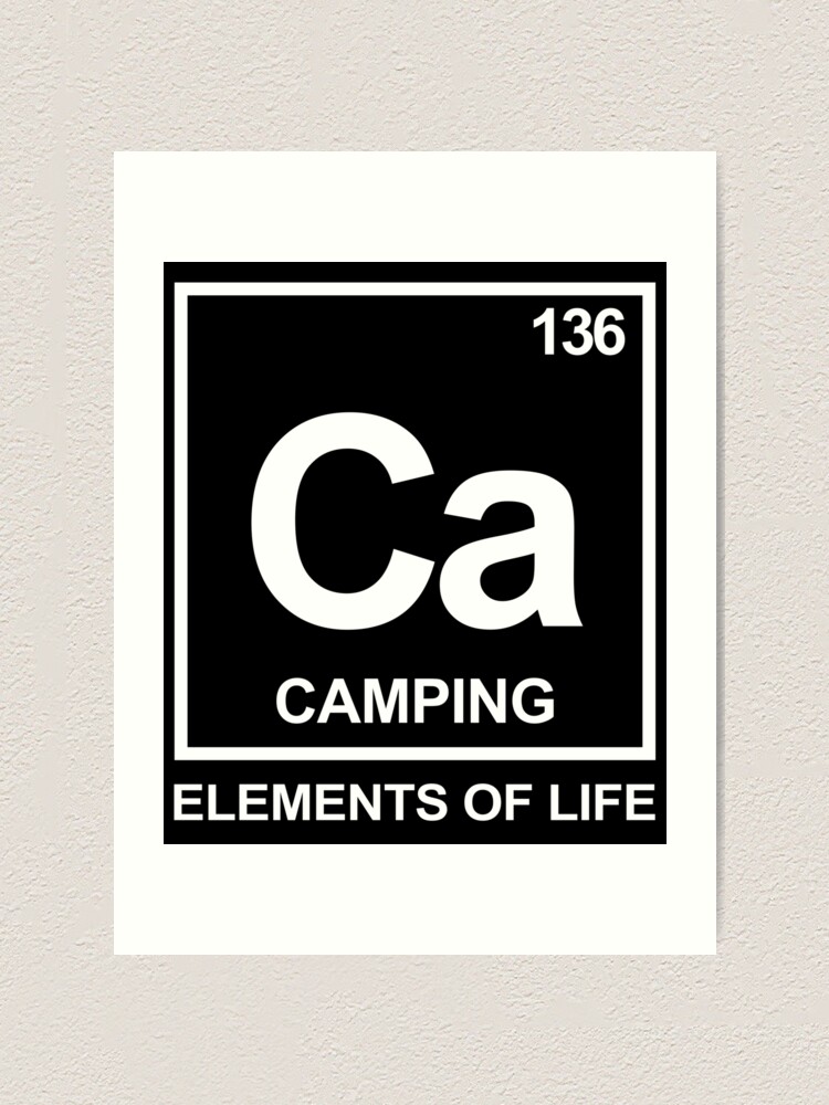 Elements of life: 136 camping periodic table tents Art Print by  PhrasesTheThird