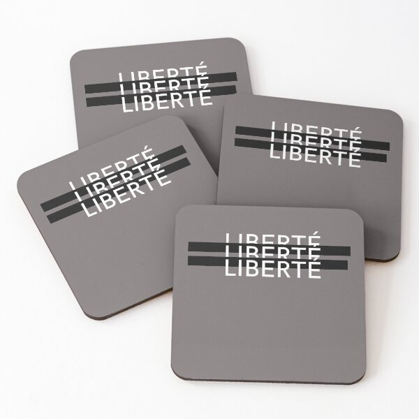 Item preview, “Liberté – Minimal French Typography Design | Paris Aesthetic Streetwear Graphic Tee” designed and sold by Voici.