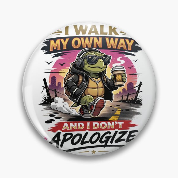 Item preview, Turtle I Walk My Own Way – Chill Independent Streetwear Design designed and sold by ColorFlick.
