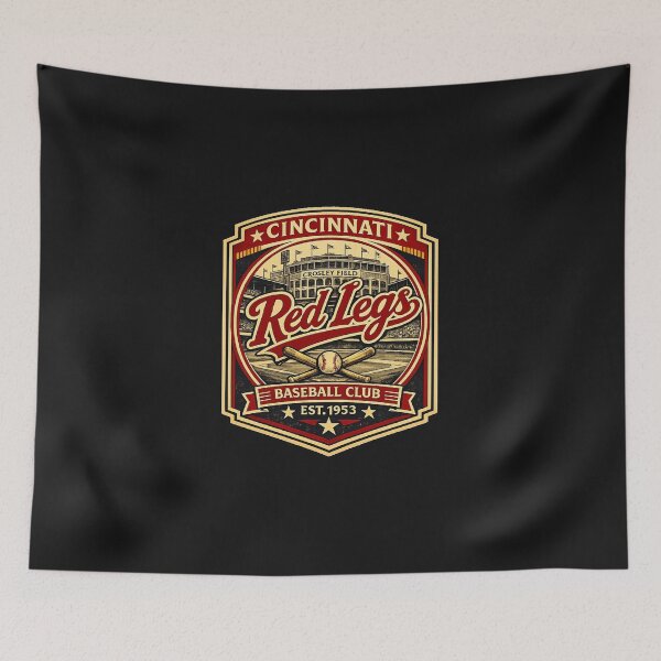 Item preview, Defunct- Cincinnati Red Legs Vintage Baseball Shirt Crosley Field Retro Badge Design designed and sold by GhostDawgs.