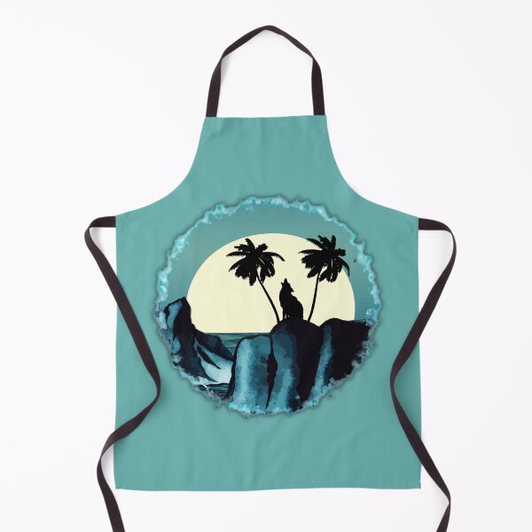 Item preview, Wolf Bay | Wolf Silhouette Moonlit Palm Trees designed and sold by Lainey1978.