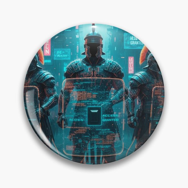 Item preview, Cyber Centurion - ACCESS GRANTED Cyberpunk Tactical art designed and sold by codex antique.