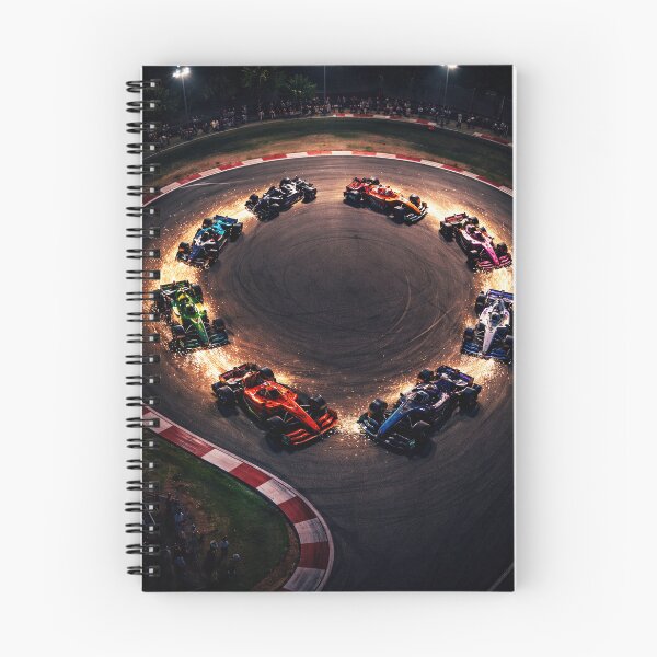 Item preview, F1 Formula One Cars Circle Night Race Track Sparks Aerial View designed and sold by ticzla95.