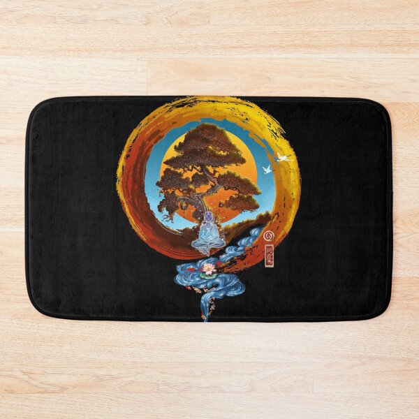 Item preview, flowing monk in zen garden designed and sold by AlirizaCAKIR.