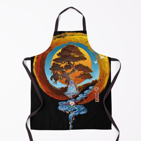 Item preview, flowing monk in zen garden designed and sold by AlirizaCAKIR.
