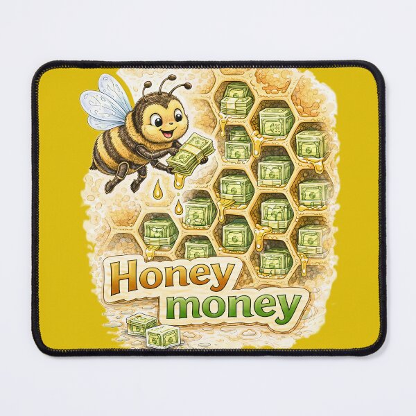 Item preview, Honey Money Bee Sticker – Funny Cute Money Honey Art designed and sold by Felixuss.