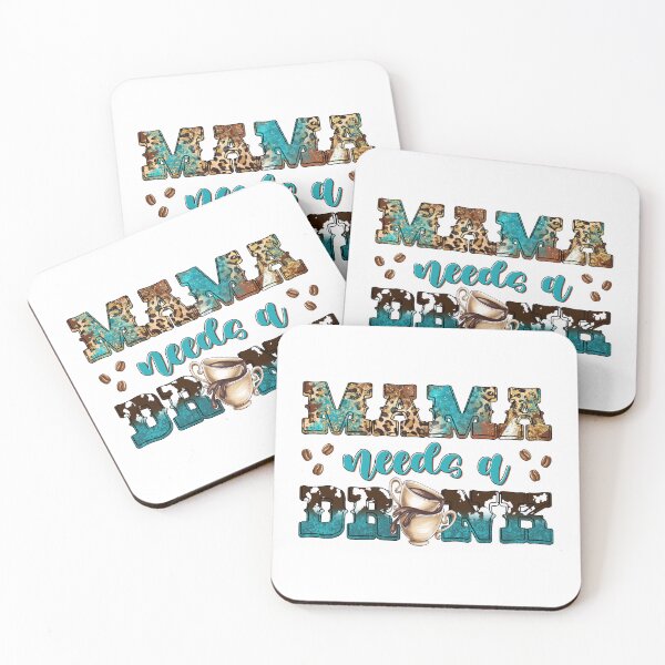 Item preview, Mama Needs a Drink Boho Western Turquoise Coffee Style designed and sold by Lulunza.