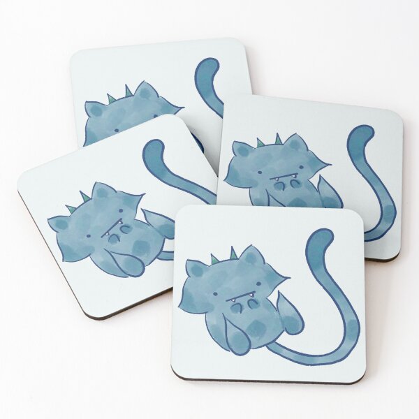 Item preview, Grumpy Little Monster – Cute Blue Monster Sticker designed and sold by Ikumy.