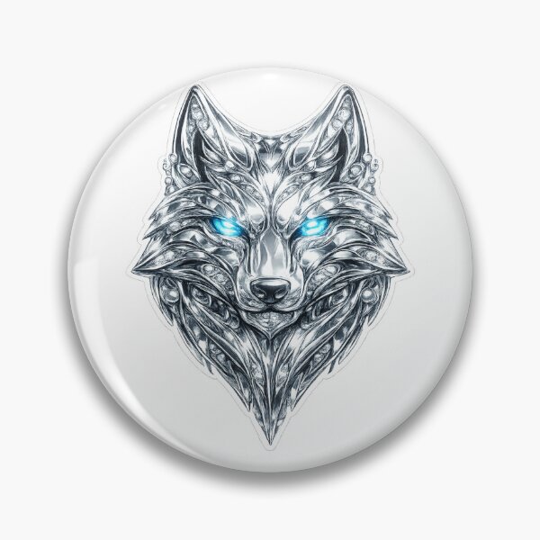 Item preview, Platinum wolf with bright blue eyes designed and sold by Wolf Creator.