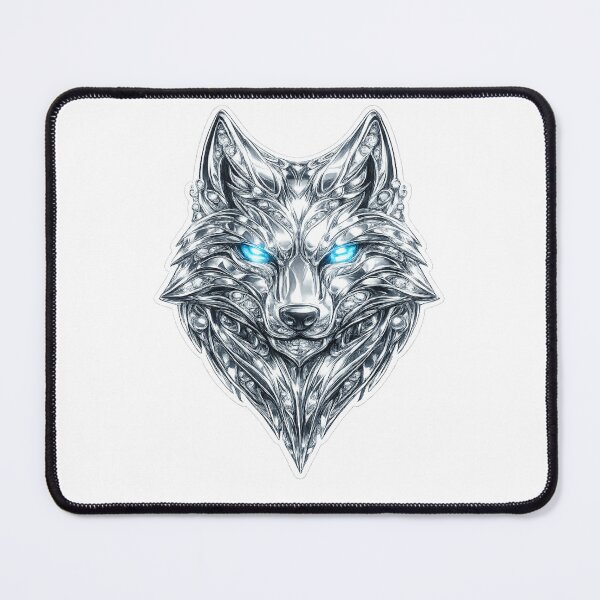 Item preview, Platinum wolf with bright blue eyes designed and sold by Wolf Creator.