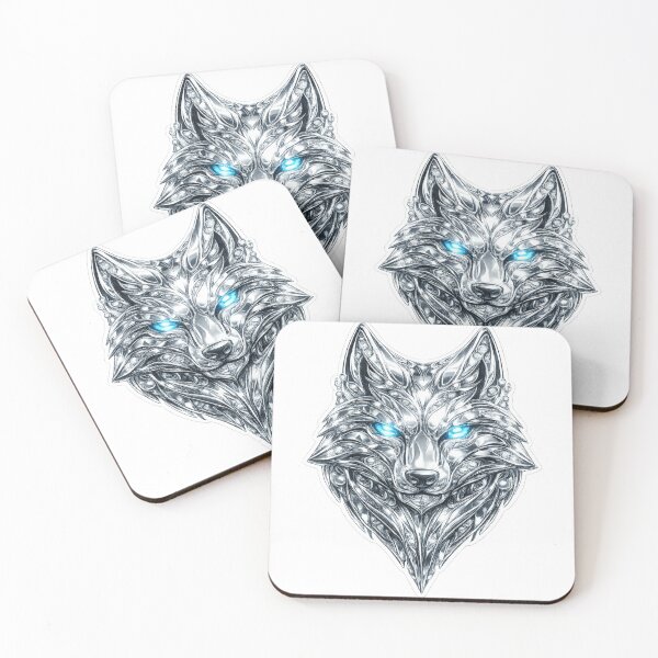 Item preview, Platinum wolf with bright blue eyes designed and sold by Wolf Creator.