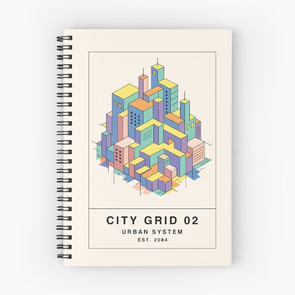 Item preview, Futuristic Isometric City Grid Minimal Poster designed and sold by PavleJovanovic.