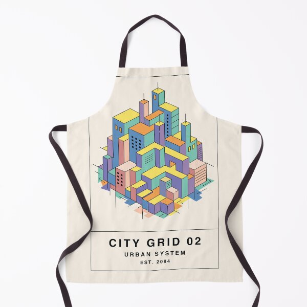 Item preview, Futuristic Isometric City Grid Minimal Poster designed and sold by PavleJovanovic.