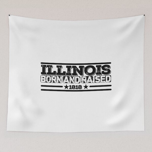 Item preview, Illinois Born and Raised 1818 designed and sold by HB Shirts.