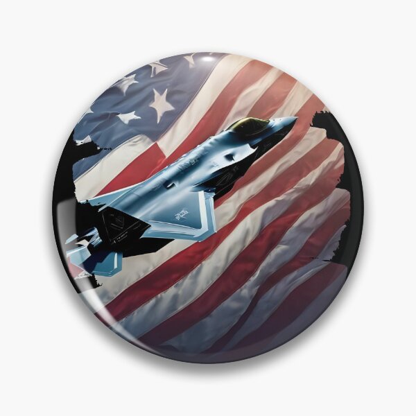 Item preview, US Fighter Jet F-35 flying on a American flag background 3 designed and sold by Neon G.
