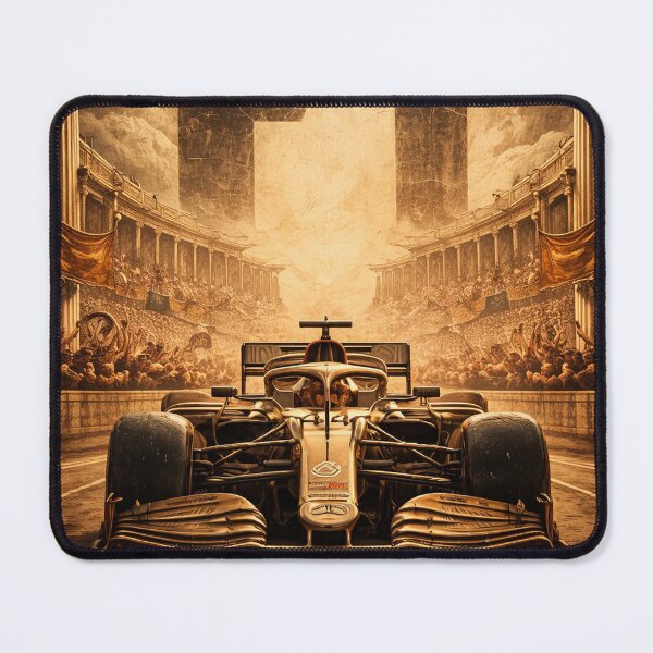 Item preview, F1 Formula One Golden Race Car Ancient Roman Colosseum Vintage Poster Art designed and sold by ticzla95.