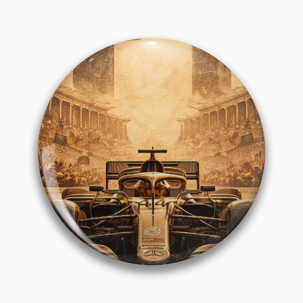 Item preview, F1 Formula One Golden Race Car Ancient Roman Colosseum Vintage Poster Art designed and sold by ticzla95.