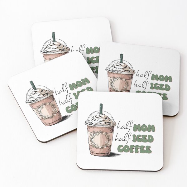 Item preview, Half Mom Half Iced Coffee Green Floral Daisy Design designed and sold by Lulunza.